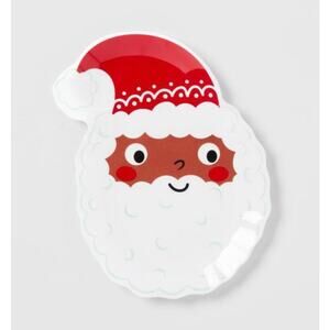 Set Of 6 Santa Clause head cookie/treat dessert plastic plates